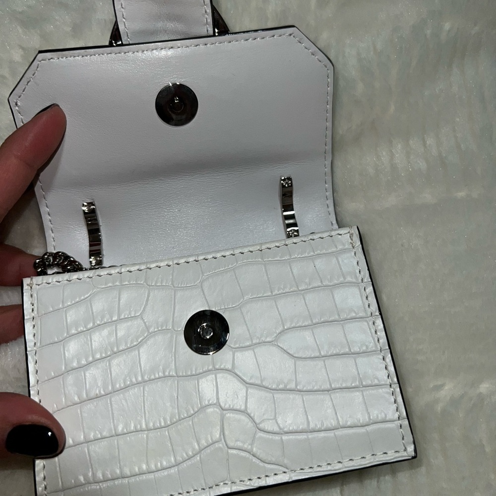 Jimmy Choo White Croc-Embossed Bag - Picture 2 of 5